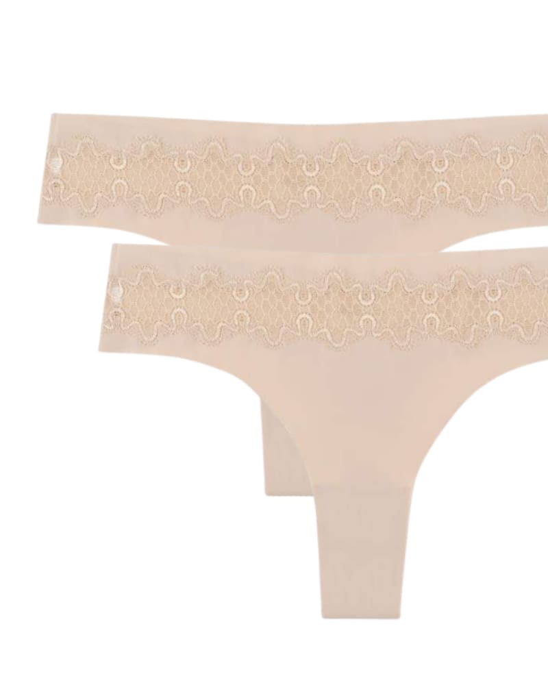 Front of a size Large VIP Thong with Lace 2-Pack Bundle in Smoke Grey with Smoke Grey Lace by Uwila Warrior. | dia_product_style_image_id:242657